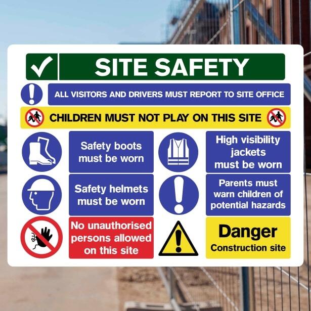 Site Safety UK Multi-Message Sign-The Safety Sheep Store