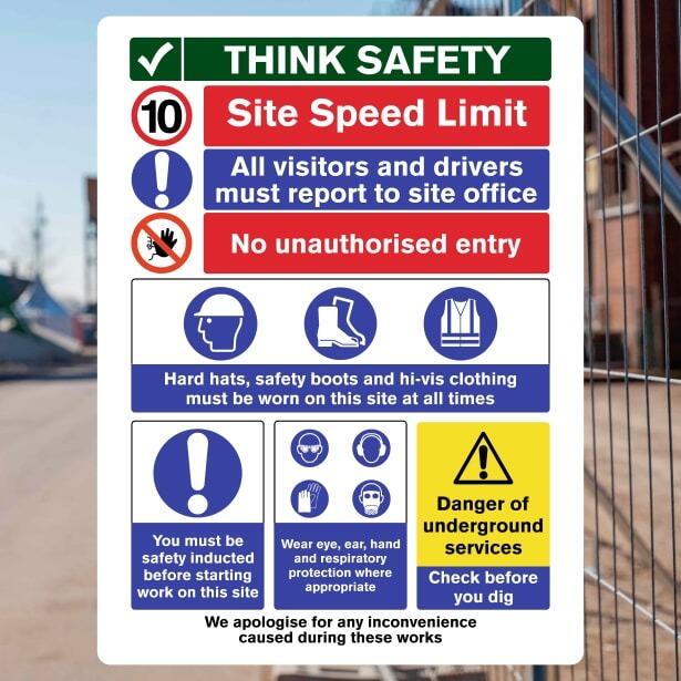 Site Safety Underground Services 10 mph Speed Sign-The Safety Sheep Store