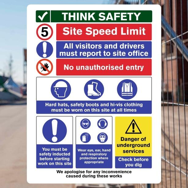Site Safety Underground Services 5 mph Speed Sign-The Safety Sheep Store