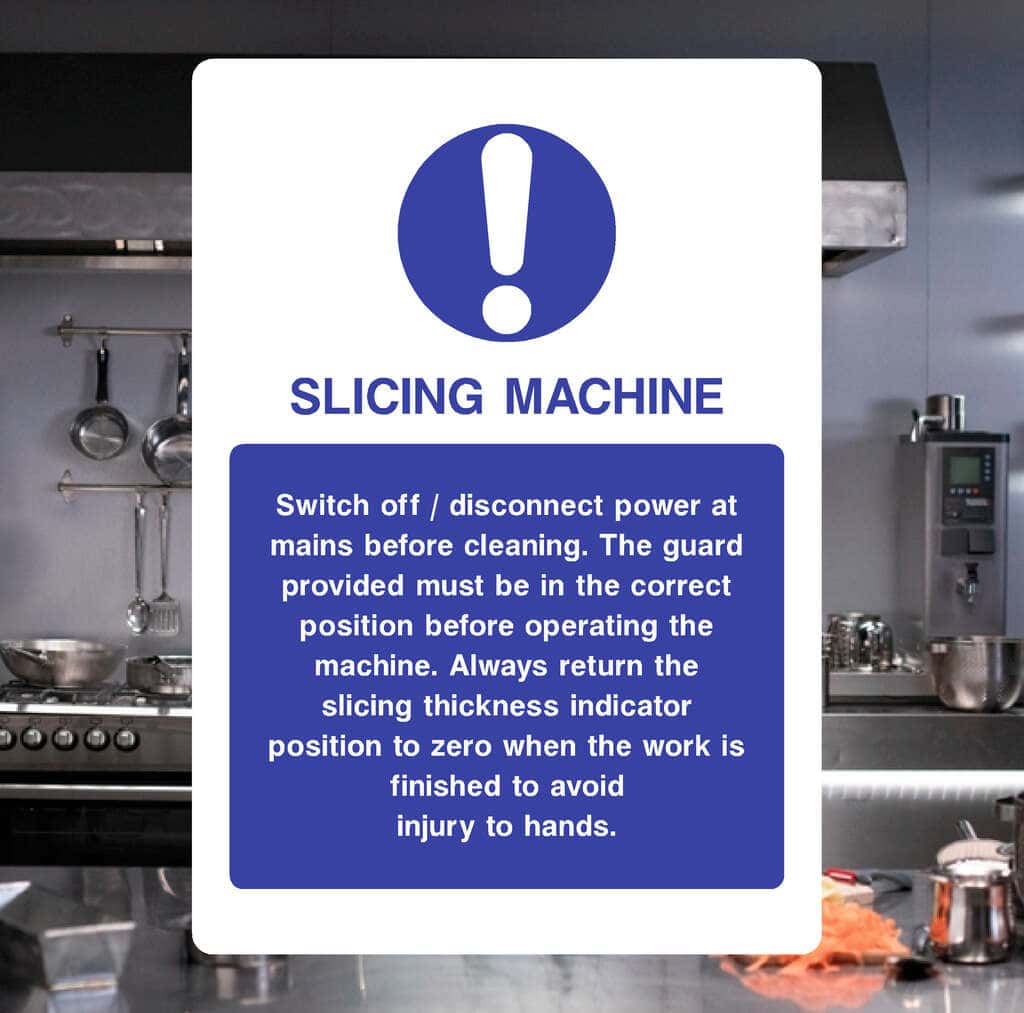 Slicing Machine Instructions Sign-The Safety Sheep Store