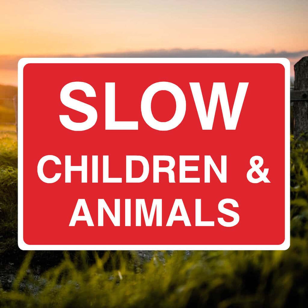 Slow Child Turtle Sign Slow Children Sign | Animal Safety Warning Sign UK – The Safety Sheep Store