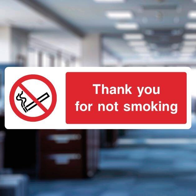 Thank You For Not Smoking Sign - UK Safety Signs Store