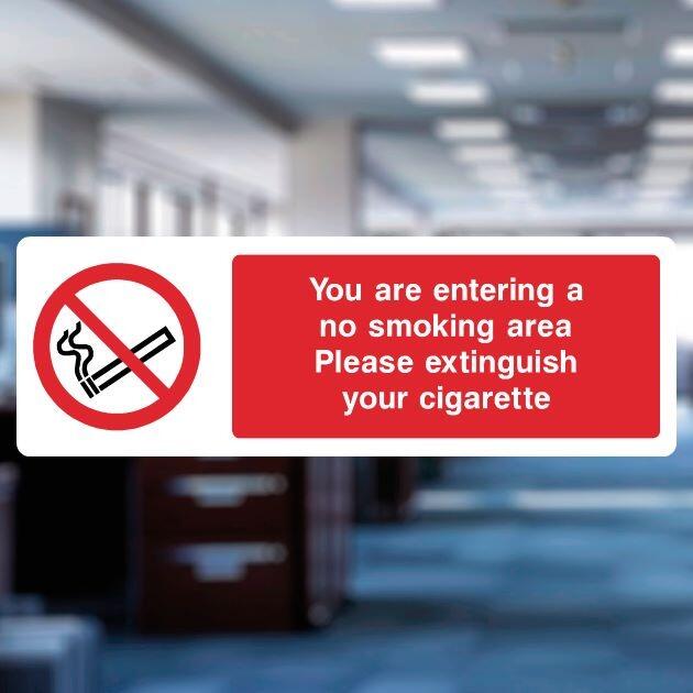You Are Entering A No Smoking Zone Sign - UK Safety Signs Store