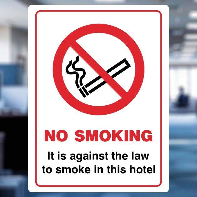 No Smoking In This Hotel Sign - UK Safety Signs Store