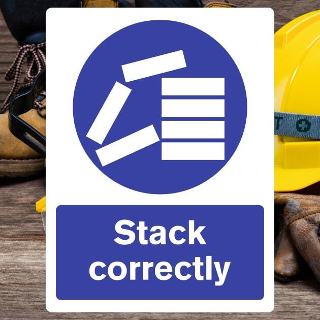 Stack Correctly Hazard Sign-The Safety Sheep Store