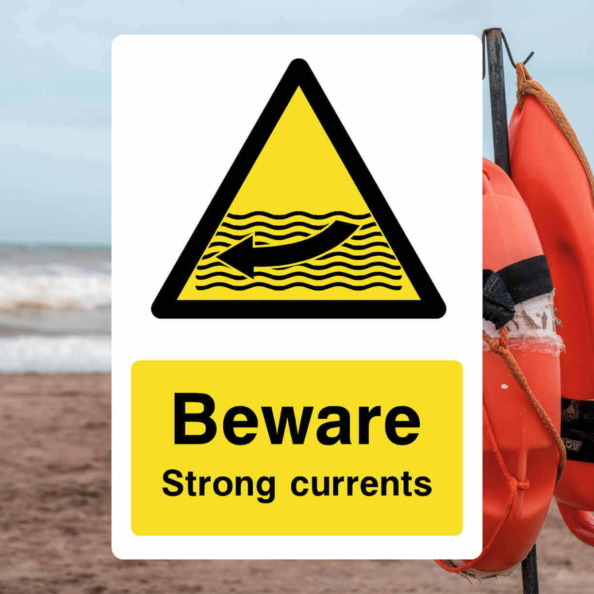 Strong Currents Warning Sign-The Safety Sheep Store