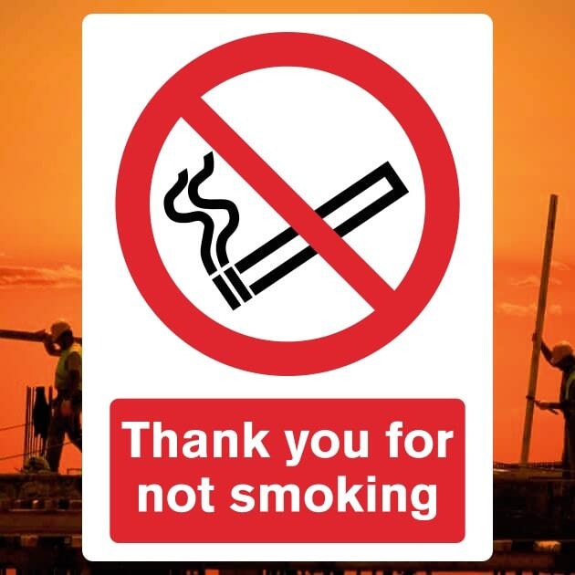 Thank You For Not Smoking Hazard Sign-The Safety Sheep Store