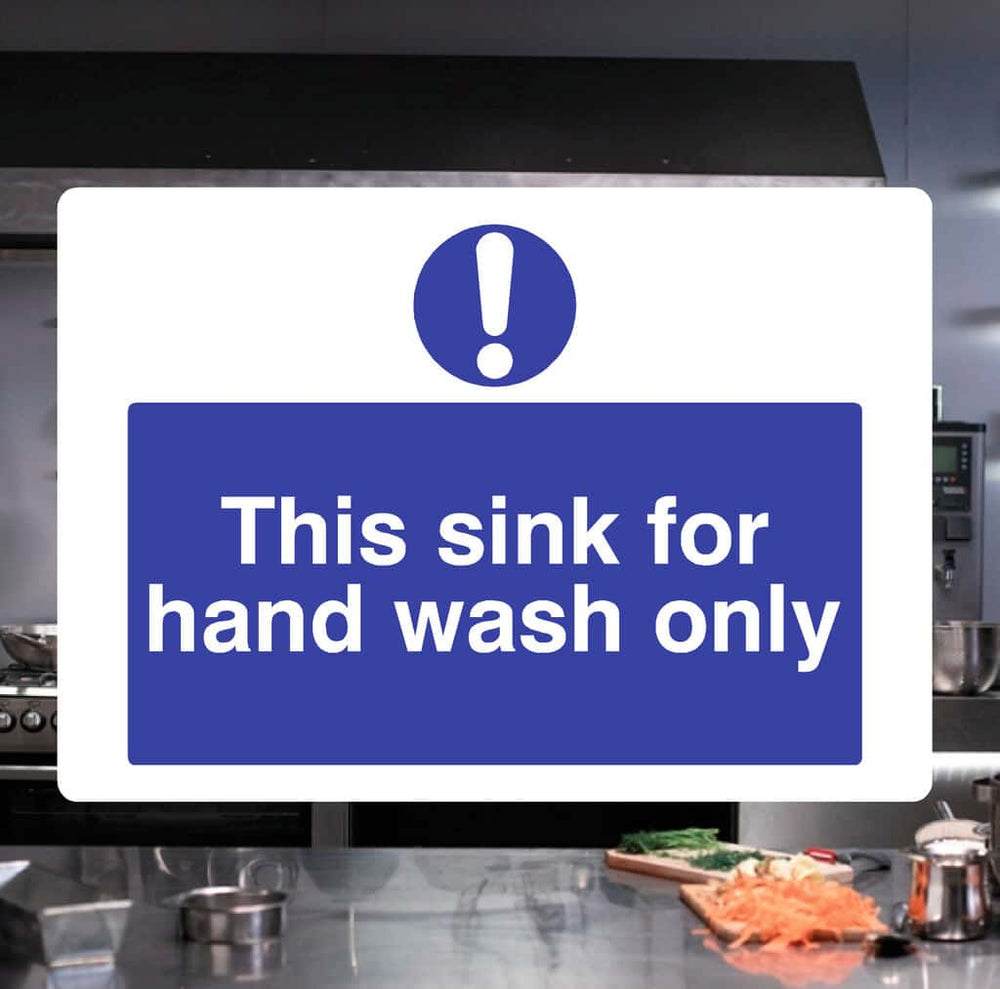Hand Wash Only Sink Sign – Food Safety – The Safety Sheep Store
