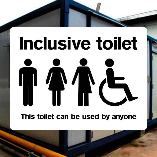 Inclusive Toilets Sign - The Safety Signs Store