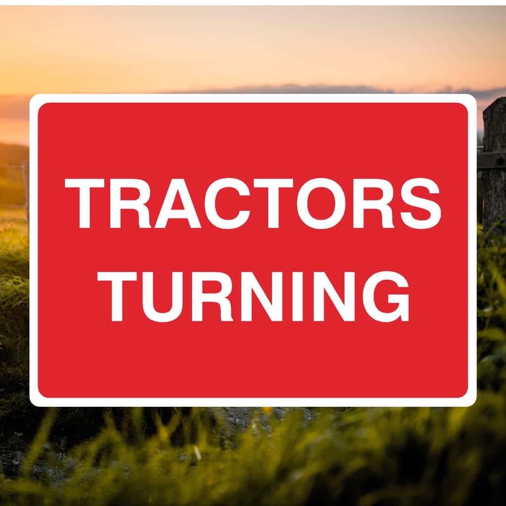 Tractors Turning Sign-The Safety Sheep Store