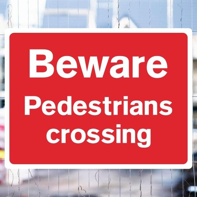 Beware Pedestrians Crossing Sign - The Safety Signs Store