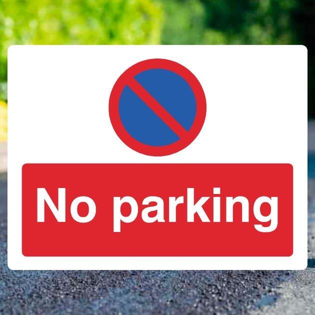 No Parking At Any Time Sign Landscape - UK Safety Signs Store