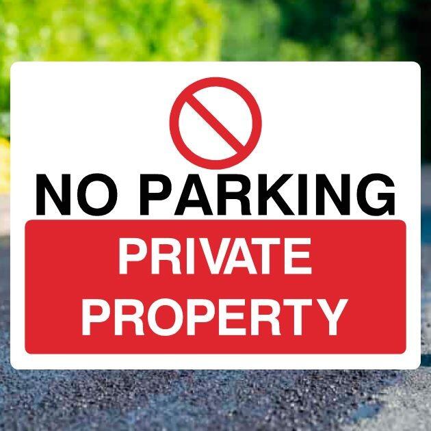 No Parking Private Property Sign C - UK Safety Signs Store