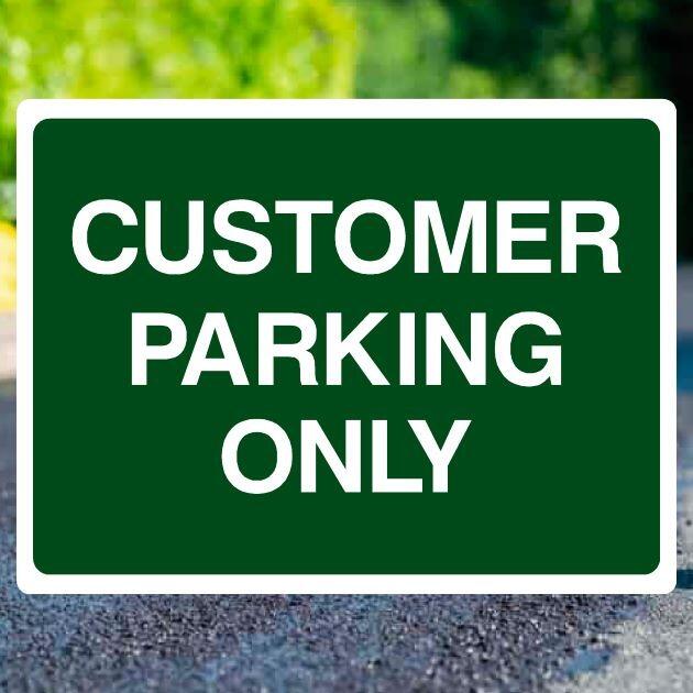 Customer Parking Only Sign - UK Safety Signs Store