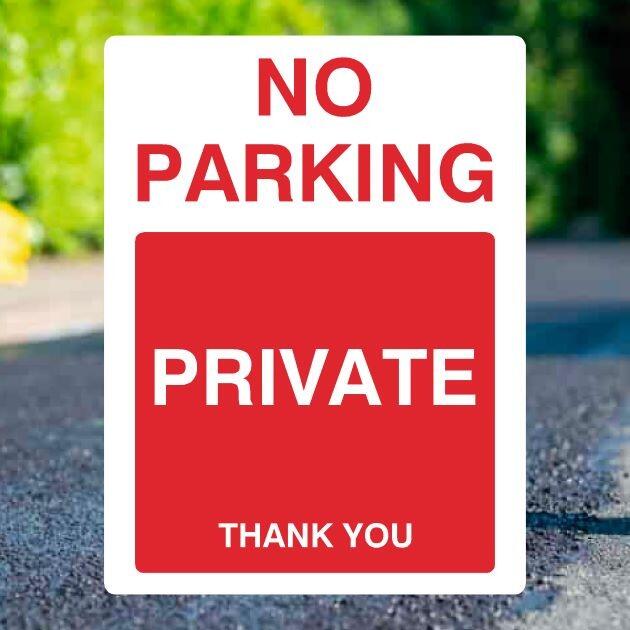 No Parking Private Portrait Sign - UK Safety Signs Store