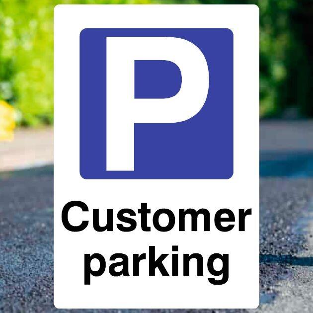 Customer Parking P Sign - UK Safety Signs Store