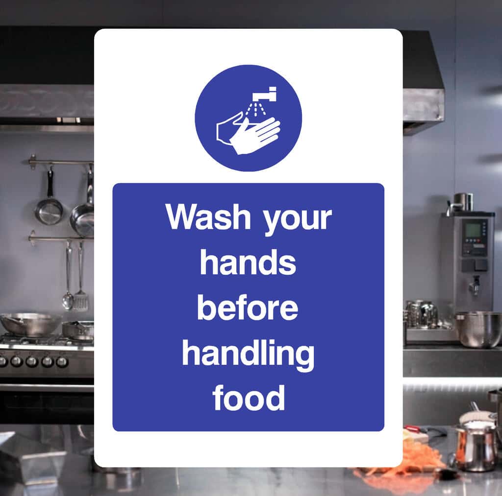 Wash Your Hands Before Handling Food Safety Sign-The Safety Sheep Store