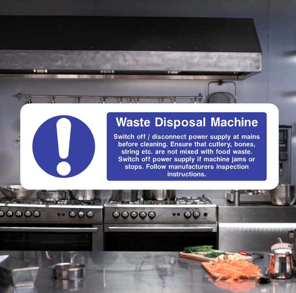 Disposal Sign Instrument Waste Disposal Machine Safety Sign – Food Hygiene – The Safety Sheep Store
