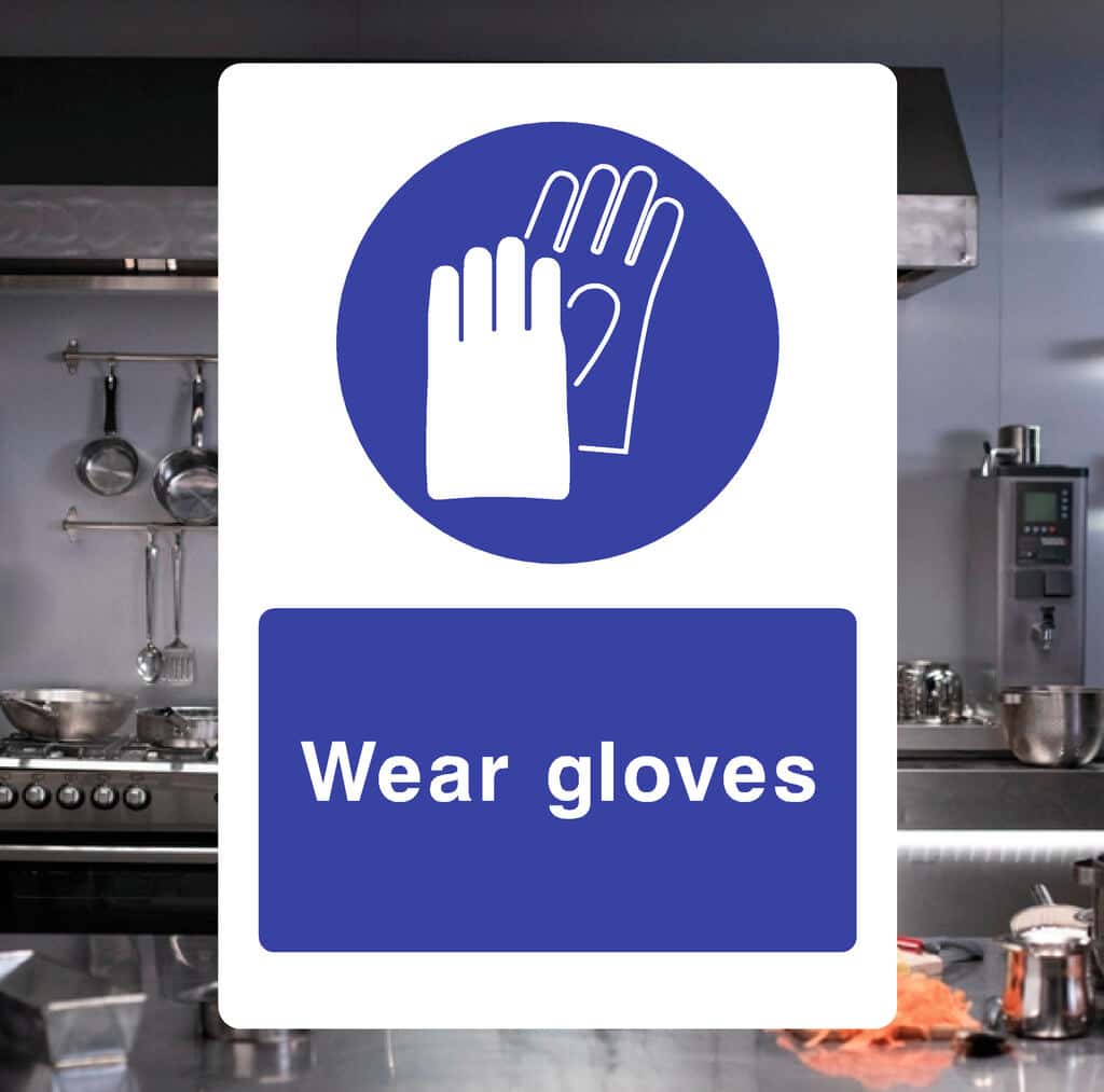 Wear Gloves Food Safety Sign-The Safety Sheep Store