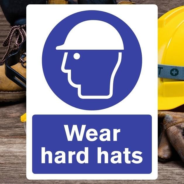 Wear Hard Hats Sign-The Safety Sheep Store