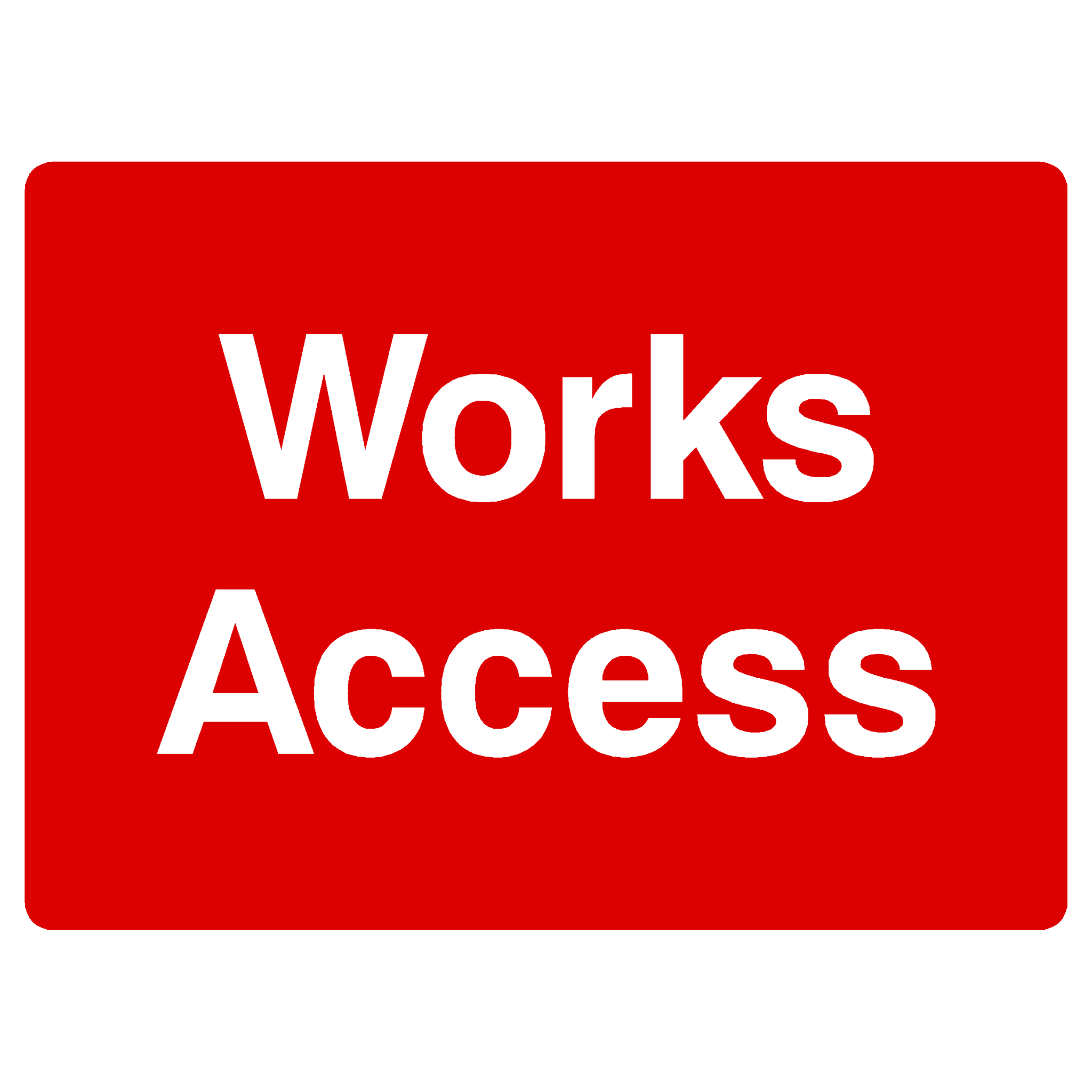 Works Access Sign-The Safety Sheep Store